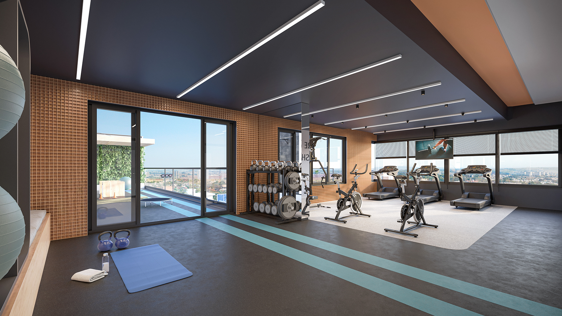 Espaço fitnesse do Euro, novo empreendimento de Botucatu-SP.